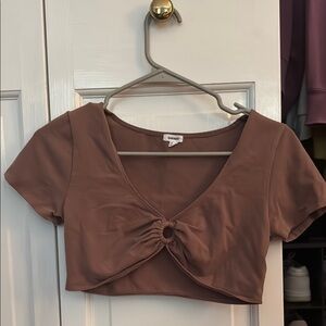 Garage Mauve Crop Top with Ring Detail